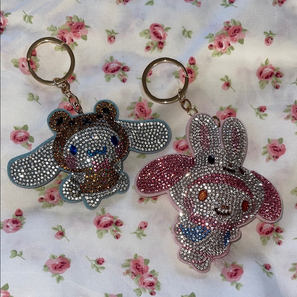 Sanrio bling Cute Rhinestone Keychains